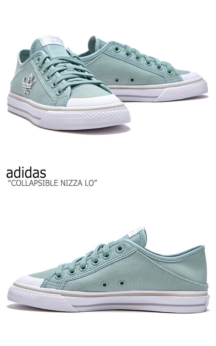 アディダス ニッツァ スニーカー adidas メンズ レディース COLLAPSIBLE NIZZA LO コラプシブル ニッツァ ロー GREEN グリーン WHITE ホワイト GZ8393 FLADBA2U08 シューズ【中古】未使用品