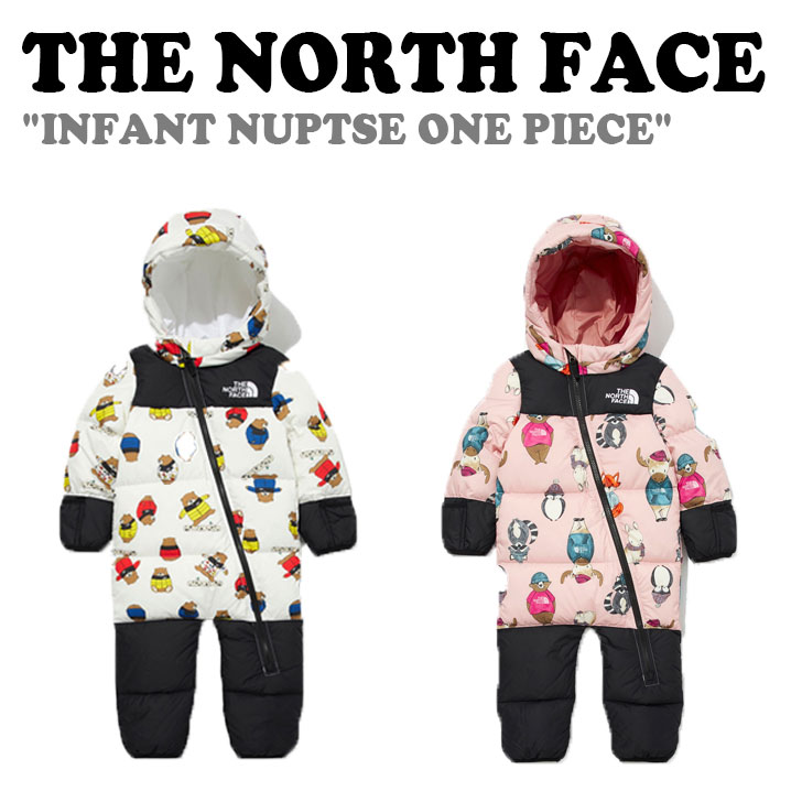 ノースフェイス アウター THE NORTH FACE 男の子 女の子 INFANT NUPTSE ONE PIECE インファント ヌプシ ワンピース WHITE ホワイト PINK ピンク NQ1DM95S/T ウェア 【中古】未使用品