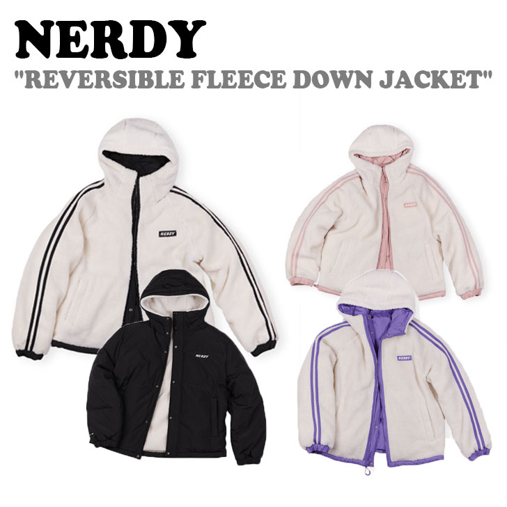 楽天1WEEK（ワンウィーク）ノルディ アウター NERDY メンズ レディース REVERSIBLE FLEECE DOWN JACKET リバーシブル フリース ダウン ジャケット BLACK ブラック PURPLE パープル PINK ピンク PNEW21DJ0401/09/17 ノルディー ウェア