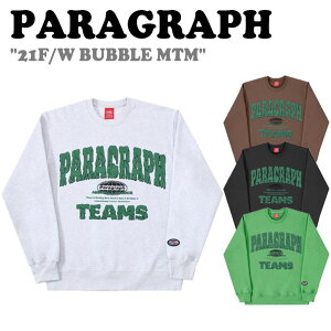 パラグラフ トレーナー PARAGRAPH メンズ レディース 21F/W BUBBLE MTM バブル スウェットシャツ 全4色 韓国ファッション PRG12 ウェア