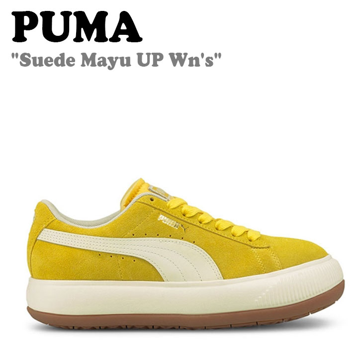 プーマ スニーカー PUMA レディース Suede Mayu UP Wn's スエード マユ アップ ウィメンズ SUPER LEMON スーパーレモン MARSHMALLOW マシュマロ 38165003 シューズ 【中古】未使用品