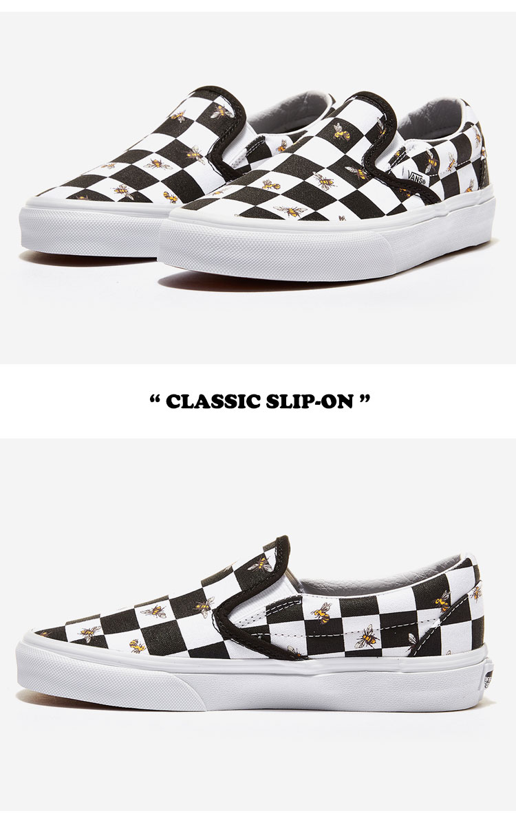 バンズ スニーカー VANS メンズ レディース CLASSIC SLIP-ON バンズ クラシック スリッポン BLACK ブラック WHITE ホワイト BEE CHECK ビーチェック MULTI マルチ VN0A33TB9EH シューズ 【中古】未使用品