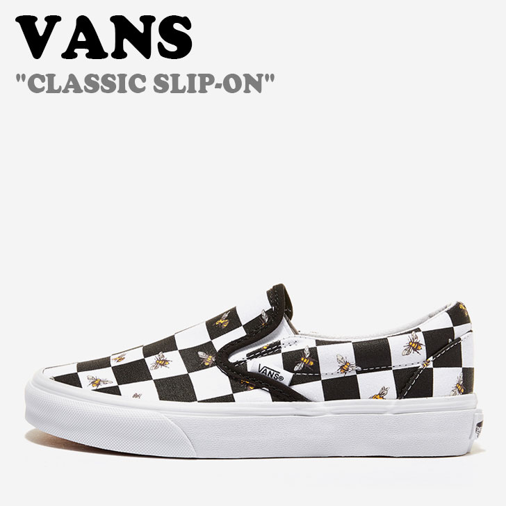 バンズ スニーカー VANS メンズ レディース CLASSIC SLIP-ON バンズ クラシック スリッポン BLACK ブラック WHITE ホワイト BEE CHECK ビーチェック MULTI マルチ VN0A33TB9EH シューズ 【中古】未使用品