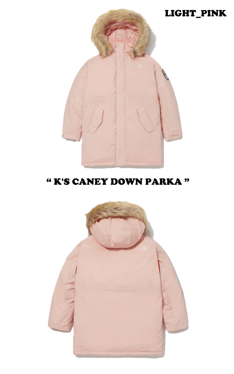 ノースフェイス アウター THE NORTH FACE 男の子 女の子 K'S CANEY DOWN PARKA キッズ キャニー ダウン パーカー BEIGE ベージュ LIGHT PINK ライト ピンク NJ1DM56S/T ウェア 【中古】未使用品