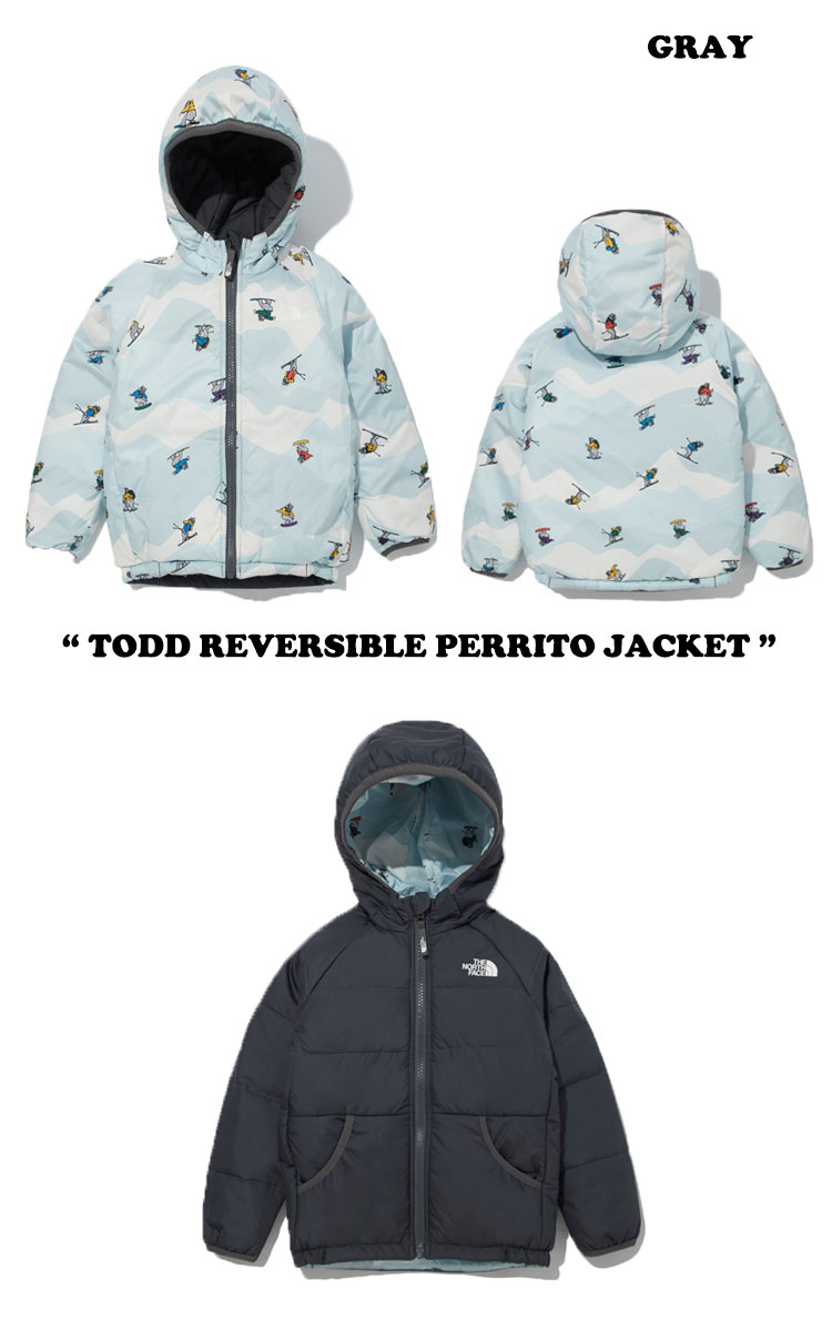 ノースフェイス アウター THE NORTH FACE TODD REVERSIBLE PERRITO JACKET キッズ リバーシブル ペリート ジャケット LIGHT BLUE GRAY GREEN NJ3NM90S/T/U ウェア 【中古】未使用品