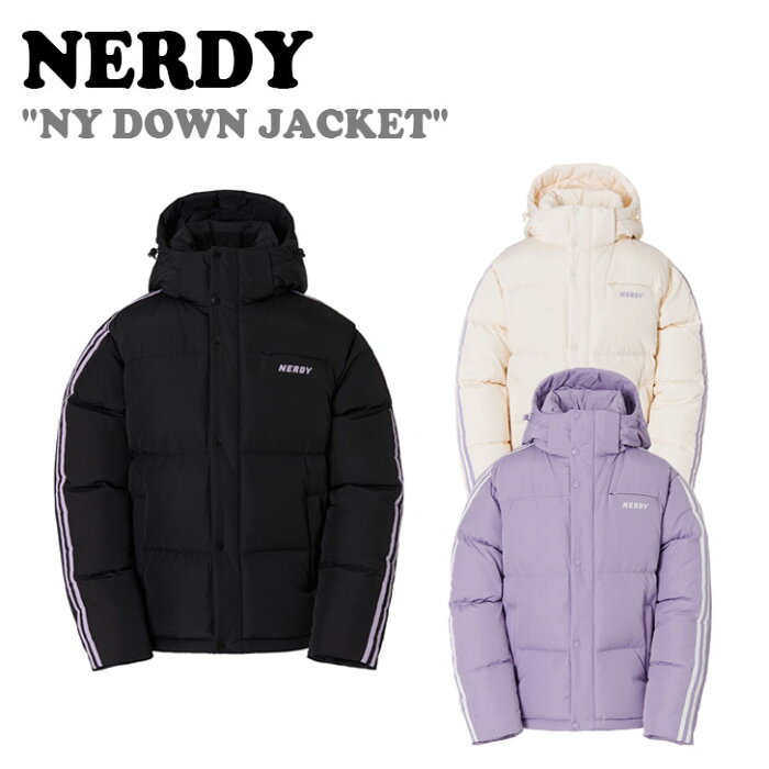 ノルディ アウター NERDY メンズ レディース NY DOWN JACKET NY ダウン ジャケット BLACK ブラック CREAM クリーム LIGHT PURPLE ライト パープル PNEW21DJ0201/02/36 ノルディー ウェア