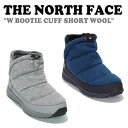 ノースフェイス ブーツ THE NORTH FACE レディース W BOOTIE CUFF SHORT WOOL ブーティー カフ ショート ウール NAVY ネイビー GRAY グレー NS99L58A/B シューズ 【中古】未使用品