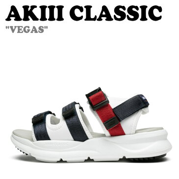 アキ クラシック サンダル AKIII CLASSIC メンズ レディース VEGAS ベガス WHITE ホワイト NAVY ネイビー RED レッド AKAJSUS06178 シューズ