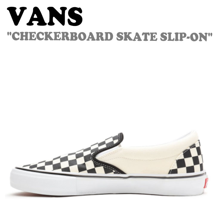 バンズ スニーカー VANS メンズ レディース CHECKERBOARD SKATE SLIP-ON チェッカーボード スケート スリッポン BLACK ブラック VN0A5FCAAUH1 シューズ 【中古】未使用品