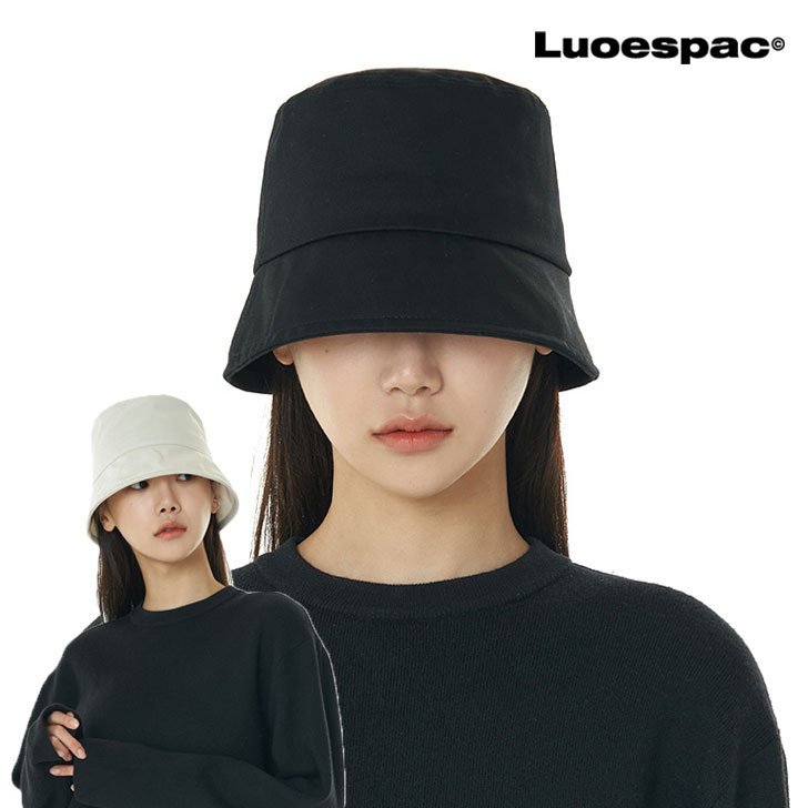 【即納/国内配送】ルオエスパック バケットハット LUOESPAC 正規販売店 OVERFIT DROP BUCKET HAT オーバーフィット ドロップ バケット ハット BLACK ブラック IVORY アイボリー LP4979 ACC