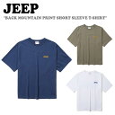 W[v TVc Jeep Y fB[X BACK MOUNTAIN PRINT SHORT SLEEVE T-SHIRT obN}Eevg V[gX[uTVc NAVY lCr[ KHAKI J[L WHITE zCg GL2TSU127NA/KH/WH JM6TSU127 EFA