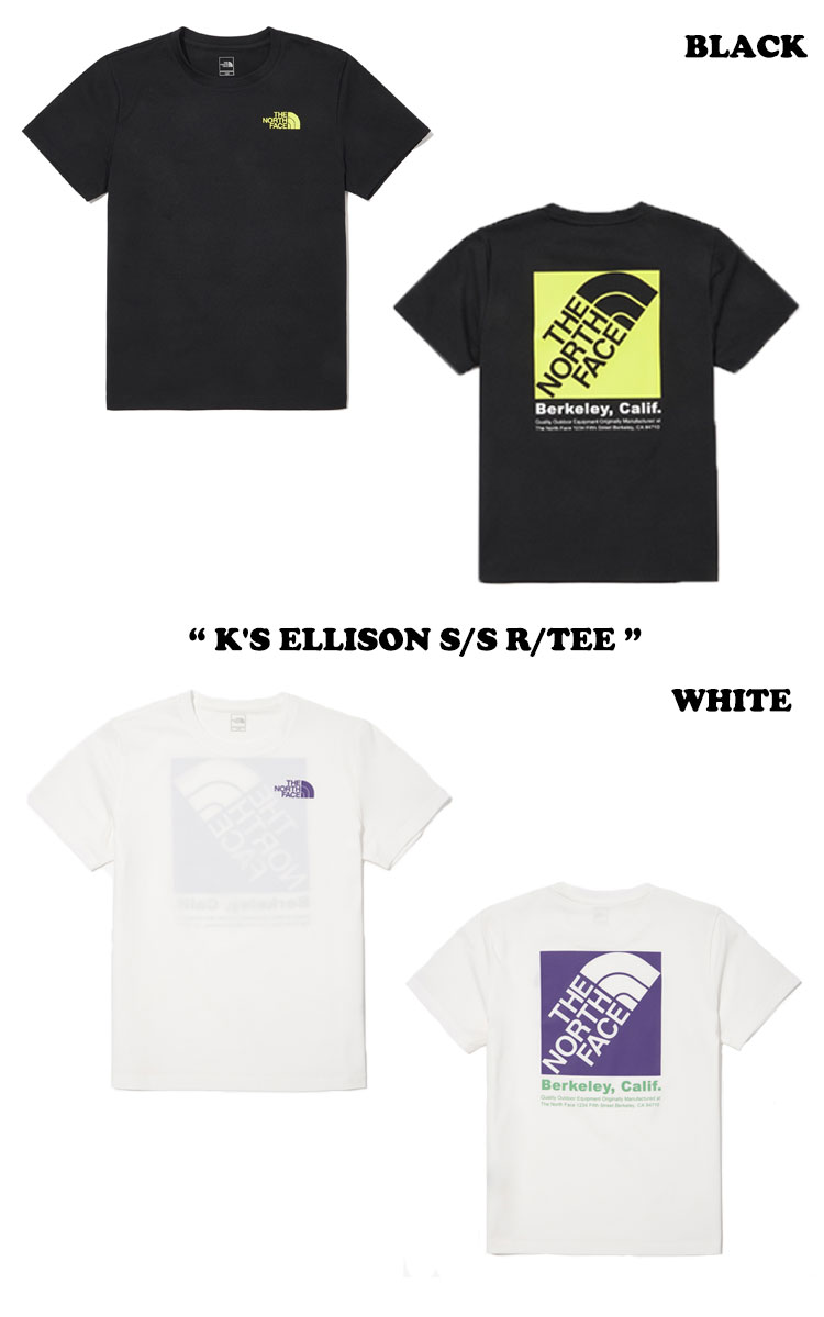 ノースフェイス Tシャツ THE NORTH FACE 男の子 女の子 K'S ELLISON S/S R/TEE キッズ エリソン ショートスリーブ ラウンドTEE BLACK ブラック WHITE ホワイト LIME ライム 半袖 NT7UN02T/S/U/V ウェア【中古】未使用品