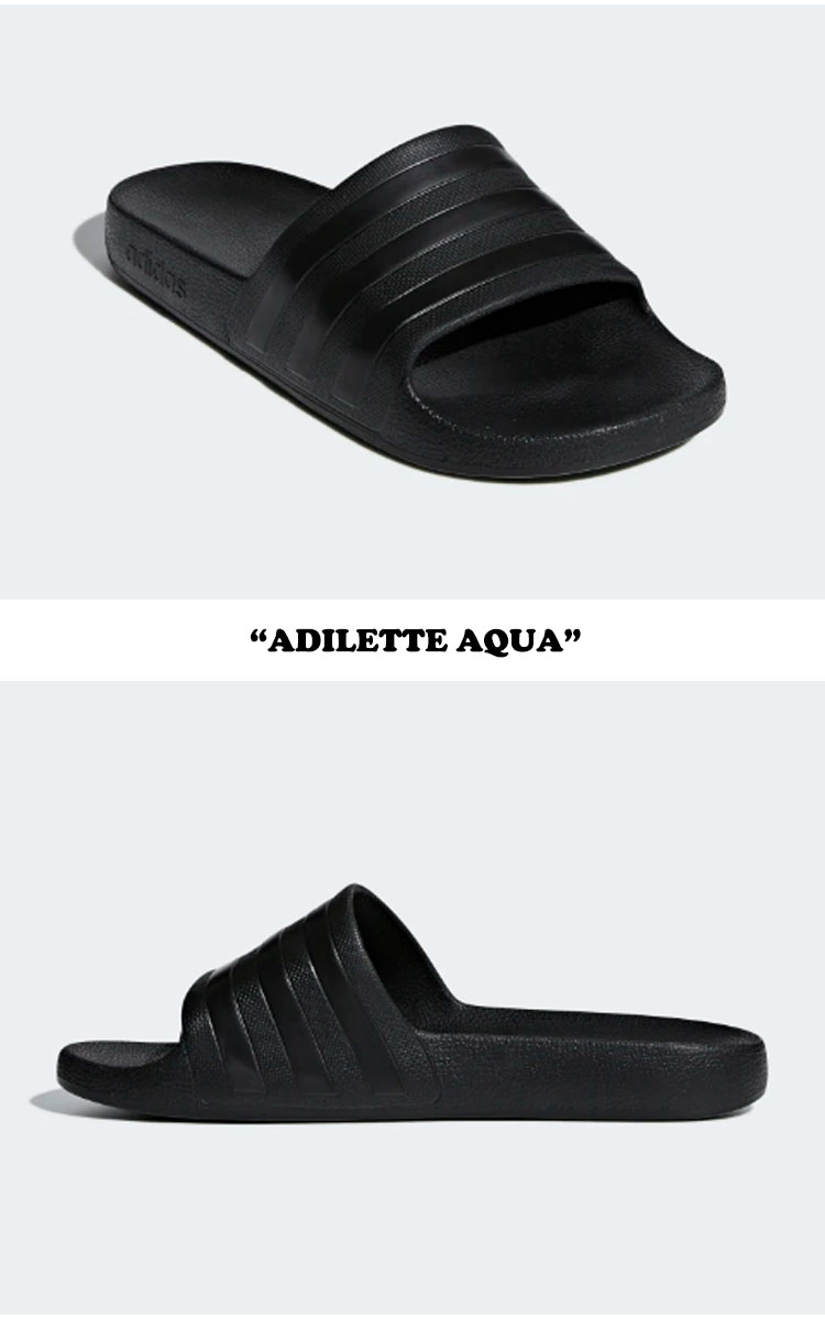 アディダス サンダル adidas メンズ レディース ADILETTE AQUA アディレッタ アクア CORE BLACK コア ブラック F35550 シューズ 【中古】未使用品 2