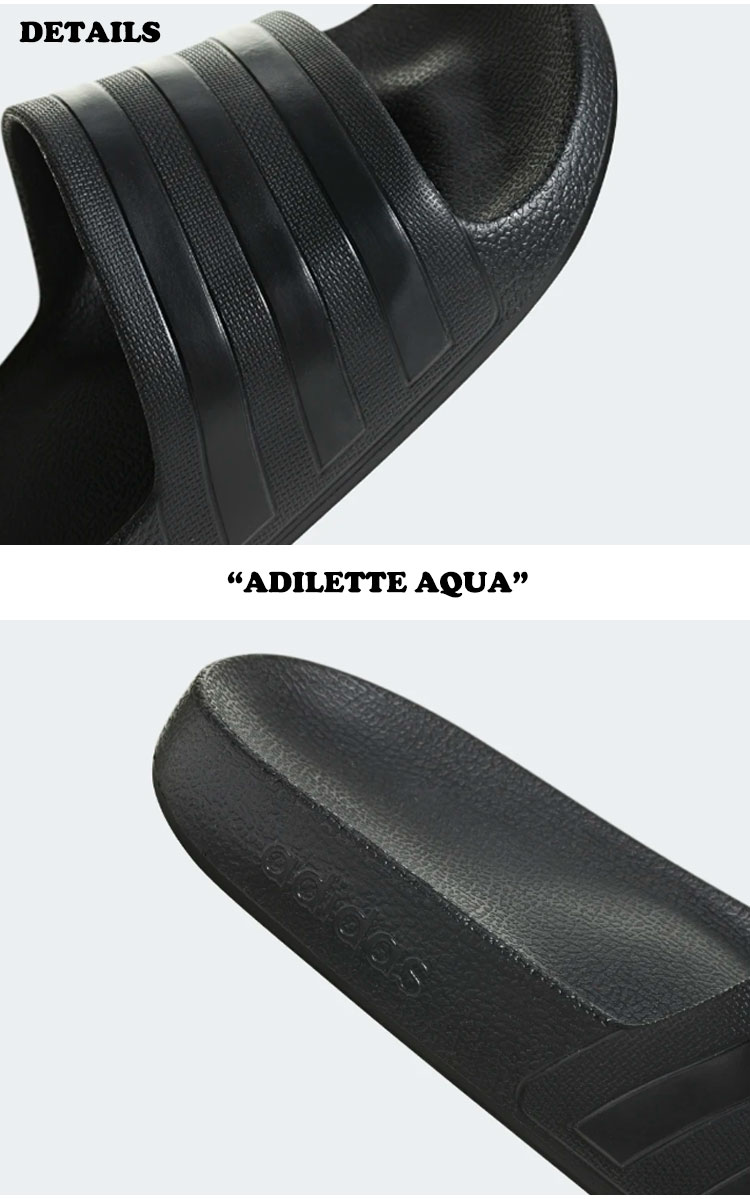 アディダス サンダル adidas メンズ レディース ADILETTE AQUA アディレッタ アクア CORE BLACK コア ブラック F35550 シューズ 【中古】未使用品 3