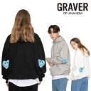 グレーバー パーカ GRAVER 正規販売店 Elbow skyblue hearts smile white clip hoodie エルボー スカイブルー ハート スマイル ホワイトクリップ フーディー 全4色 G(W)-HG21-2-IY/BK/GY/NY ウェア