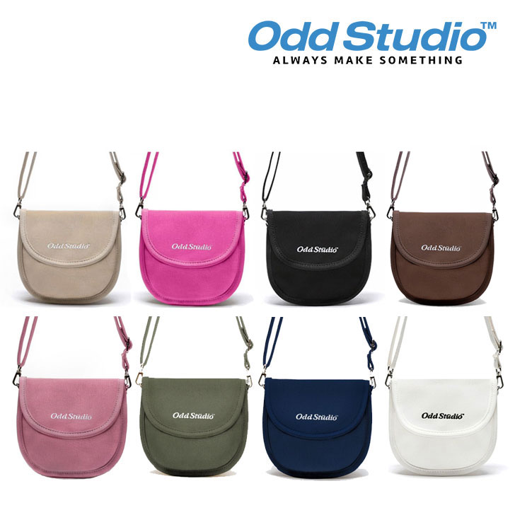 オッドスタジオ ボディバッグ ODD STUDIO 正規販売店 MINI ROUND CROSS BAG ミニ ラウンド クロスバッグ BLACK ブラック BEIGE ベージュ BLUE ブルー CREAM クリーム PINK ピンク KHAKI カーキ BROWN ブラウン OO0AFBC101 OS20SSMB02 バッグ