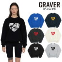 グレーバー トレーナー GRAVER 正規販売店 Big Life Logo Heart Smile Sweatshirt ビッグ ライフ ロゴ ハート スマイル スウェットシャ..