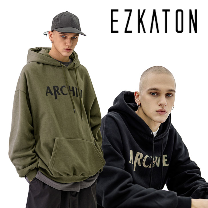 エズカートン パーカー EZKATON メンズ レディース 正規販売店 ARCHIVE HOODIE アーカイブ フーディ 全3色 KMHD6670 ウェア