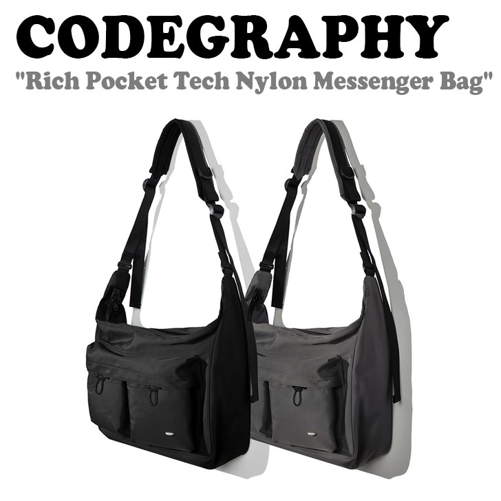 R[hOtB[ NXobO CODEGRAPHY Y fB[X Rich Pocket Tech Nylon Messenger Bag b` |Pbg ebN iC bZW[obO BLACK ubN CHARCOAL `R[ CBCS1BS005CH/BK obO