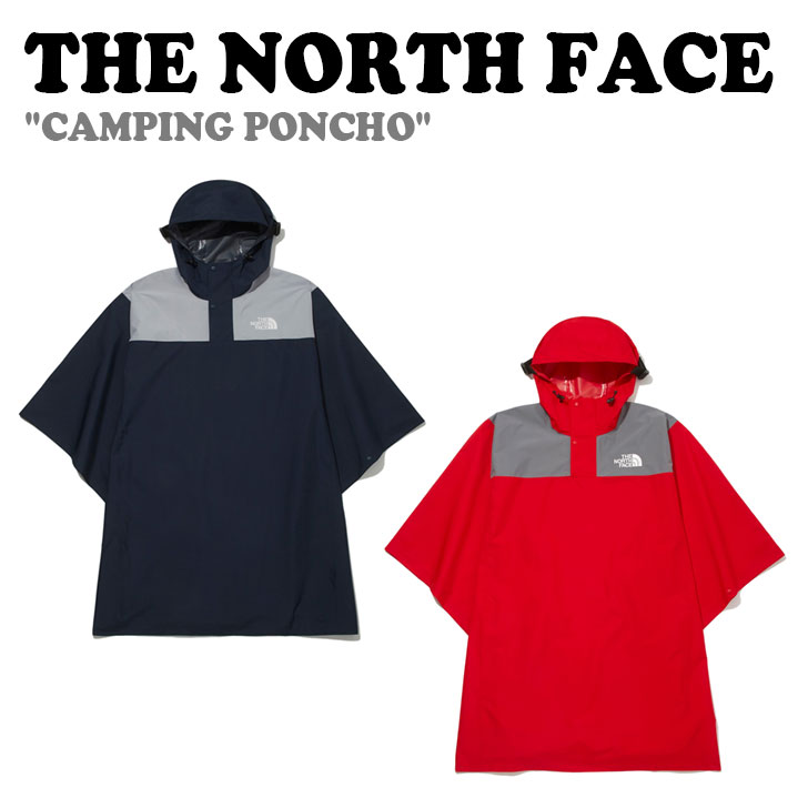 ノースフェイス レインコート THE NORTH FACE メンズ レディース CAMPING PONCHO キャンピング ポンチョ NAVY ネイビー RED レッド NO2HM50A/B ウェア 【中古】未使用品