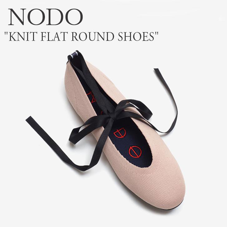 ノード フラットシューズ パンプス NODO レディース KNIT FLAT ROUND SHOES ニット フラット ラウンド BEIGE ベージュ 136625 シューズ