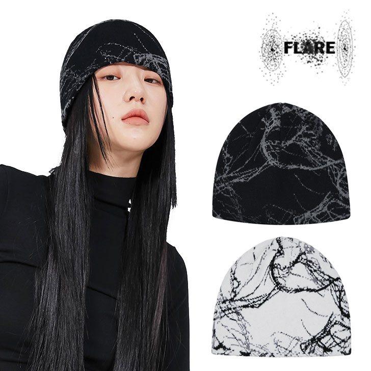 【国内配送/正規販売店】ニット帽 FLAREUP メンズ レディース Chaos Knit Beanie カオス ニット ビーニー BLACK ブラック OFF WHITE オ..