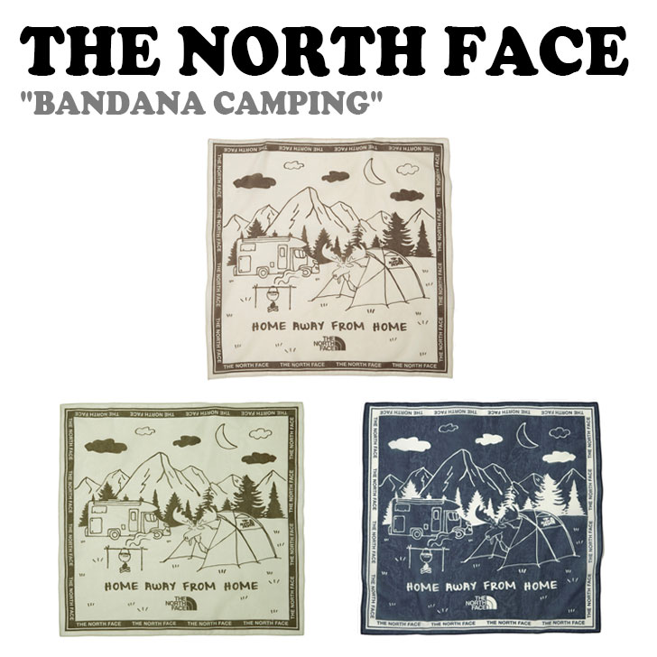 ノースフェイス ハンカチ THE NORTH FACE メンズ レディース BANDANA CAMPING バンダナキャッピング IVORY アイボリー SLATE KHAKI スレートカーキ NAVY ネイビー NA5BP03A/B/C 【中古】未使用品