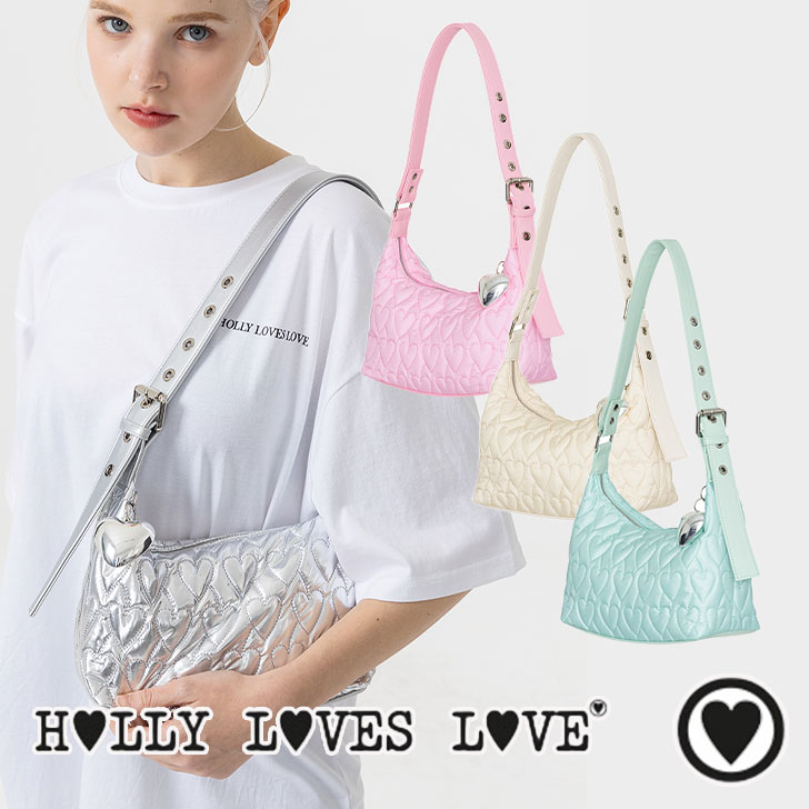 HOLLY LOVES LOVE V_[obO z[ uY u K̔X Mini Fudge Bag ~j t@bWobO IVORY AC{[ SILVER Vo[ PINK sN MINT ~g ؍uh ؍t@bV obO