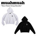 AA p[J[ muahmuah [A[A fB[X One Point Crop Hoodie |Cg Nbv t[h WHITE MELANGE zCgW BLACK ubN MUT23030 EFA