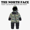 ノースフェイス カバーオール THE NORTH FACE 男の子 女の子 BABY 1996 RETRO NUPTSE ONE PIECE ベイビー レトロ ヌプシ ワン ピース DARK KHAKI ダーク カーキー NQ1DN92S ウェア【中古】未使用品