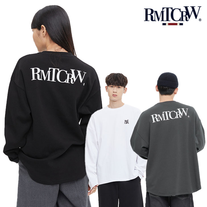 }eBbNNE T ROMANTIC CROWN K̔X RECENT LOGO LONG SLEEVE [Zg S OX[u BLACK ubN CHARCOAL `R[ WHITE zCg 22RCFWTLSU002CH/WT/BK EFA