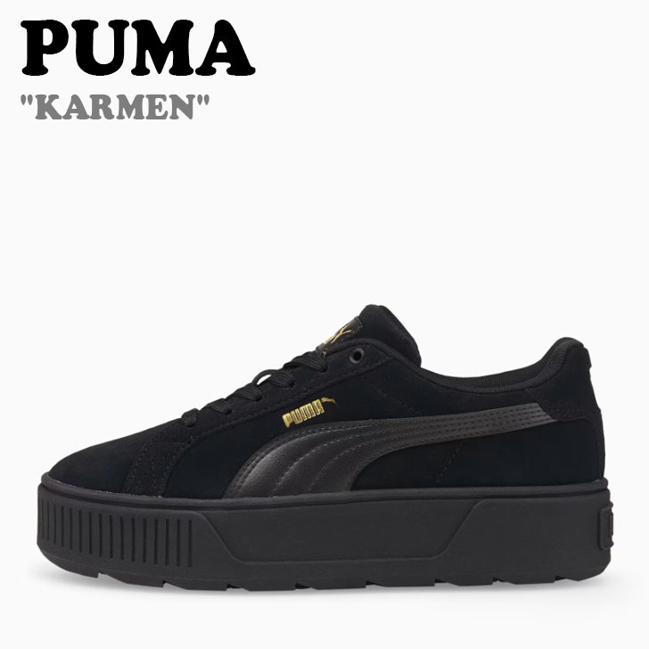 プーマ スニーカー PUMA メンズ レディース KARMEN カルメン BLACK ブラック 厚底 FLATFORM フラットフォーム 384614-01 シューズ【中..