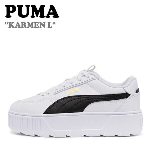 プーマ スニーカー PUMA メンズ レディース KARMEN REBELLE カルメン リベル WHITE ホワイト BLACK ブラック 厚底 FLATFORM フラットフォーム 38721202 シューズ【中古】未使用品