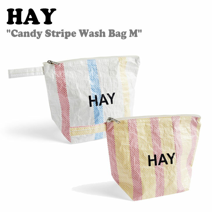 楽天1WEEK（ワンウィーク）ヘイ トートバッグ ポーチ HAY メンズ レディース Candy Stripe Wash Bag M キャンディー ストライプ ウォッシュバッグ Red Yellow レッド イエロー Multi マルチ 9275263990 バッグ