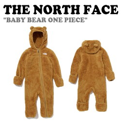 ノースフェイス フーディー THE NORTH FACE 男の子 女の子 BABY BEAR ONE PIECE ベイビー ベアー ワンピース BROWN ブラウン NJ4FP92S ウェア【中古】未使用品