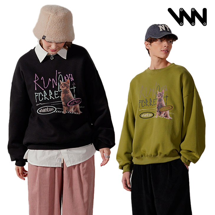 WVvWFNg N g[i[ WV PROJECT K̔X Y fB[X Phantom Forest Sweatshirt t@g tHXg XEFbgVc BLACK ubN OLIVE I[u CREAM GRAY N[O[ MJMT7690 EFA