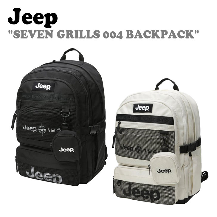 W[v bN Jeep Y fB[X SEVEN GRILLS 004 BACKPACK Zu OY obNpbN BLACK ubN IVORY AC{[ JO0GAU004BK/IV obO