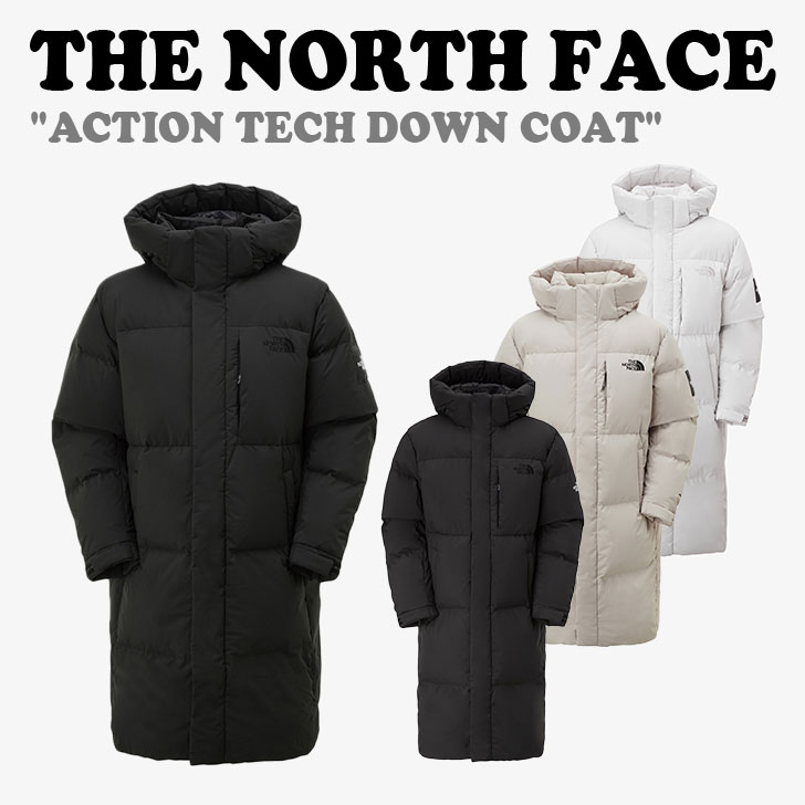 楽天1WEEK（ワンウィーク）ノースフェイス ダウンジャケット THE NORTH FACE メンズ レディース ACTION TECH DOWN COAT アクション テック ダウン コート BLACK ブラック ICE GRAY アイス グレー WHITE SAND ホワイト サンド REAL BLACK リアルブラック NC1DP50J/K/L/M ウェア 【中古】未使用品