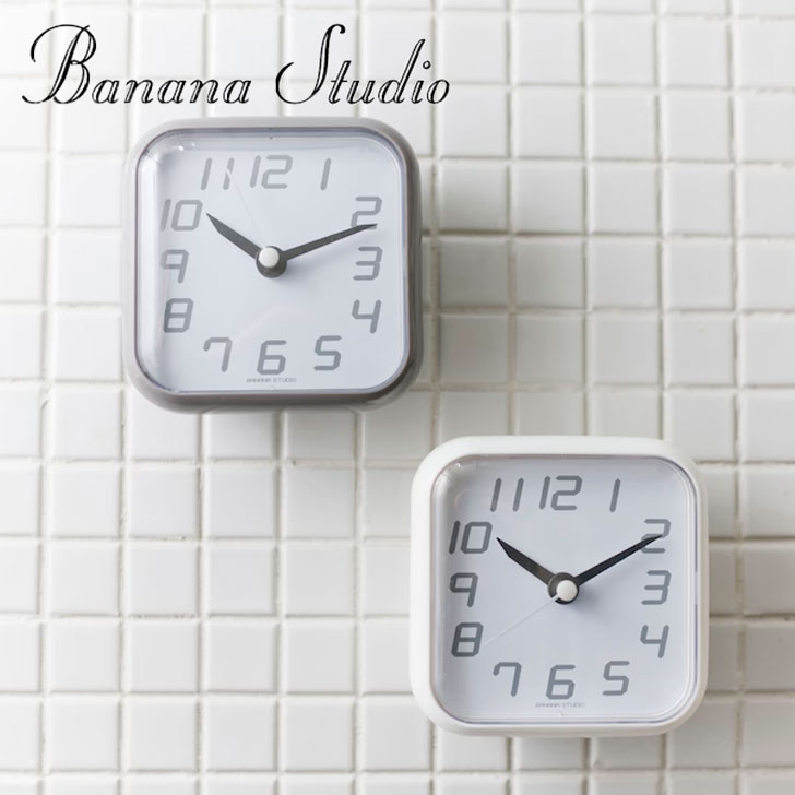 バナナ工房 バスクロック banana 正規販売店 Digi Tile Bathroom or Kitchen Adsorption Clock デジ タイル バスルーム キッチン 吸着時計 White ホワイト Grey グレー インテリア雑貨 韓国雑貨 韓国インテリア雑貨 韓国インテリア 5381448939 ACC