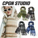 Rp[j }t[ CPGN STUDIO_COMPAGNO K̔X Y fB[X Brush Winter Check Muffler ubV EB^[ `FbN}t[ BLUE u[ BLACK ubN BROWN uE BEIGE x[W GREEN O[ C22FB34/6/8/9 ACC