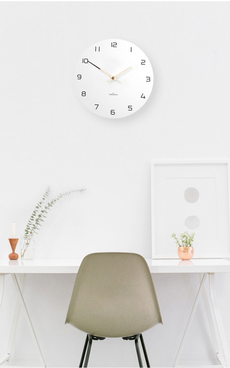 タイムデコ 掛け時計 TIMEDECO 正規販売店 White Modern Rosegold Wall Clock ホワイト モダン ローズゴールド ウォール クロック White ホワイト ウォールクロック おしゃれ インテリア雑貨 韓国雑貨 壁掛け時計 壁時計 ノイズレス時計 Timedeco03 ACC 3