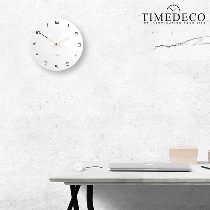 タイムデコ 掛け時計 TIMEDECO 正規販売店 White Modern Rosegold Wall Clock ホワイト モダン ローズゴールド ウォール クロック White ホワイト ウォールクロック おしゃれ インテリア雑貨 韓国雑貨 壁掛け時計 壁時計 ノイズレス時計 Timedeco03 ACC 1