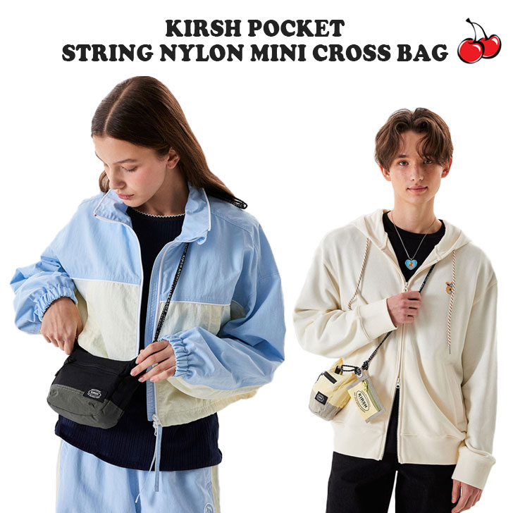 LV[ {fBobO KIRSH K̔X POCKET STRING NYLON MINI CROSS BAG |Pbg XgO iC ~j NXobO LIGHT GRAY CgO[ BLACK ubN LIGHT YELLOW CgCG[ KPSRBBG506M obO