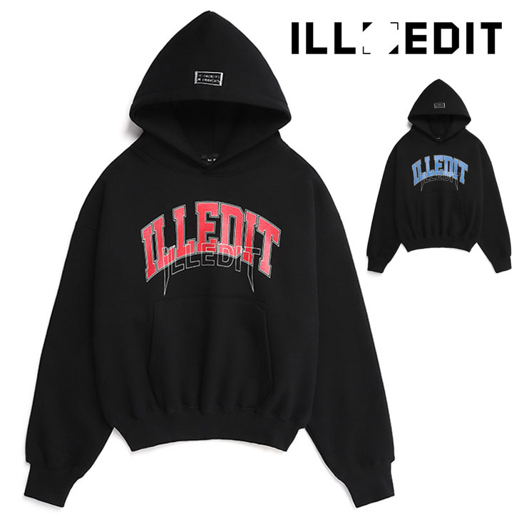 CfBbg p[J[ ILLEDIT K̔X ILLEDIT ARCH LOGO CROP HOODIE CfBbgA[` S Nbv t[fB[ S2F IACCHD04BKREF EFA