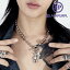 【BLACKPINK リサ nct着用】ブラックパープル ネックレス BLACKPURPLE 正規販売店 HAPPY BEAR NECKLACE ヘピ ベアネックレス SILVER シルバー GOLD ゴールド 韓国アクセサリー N0067 ACC