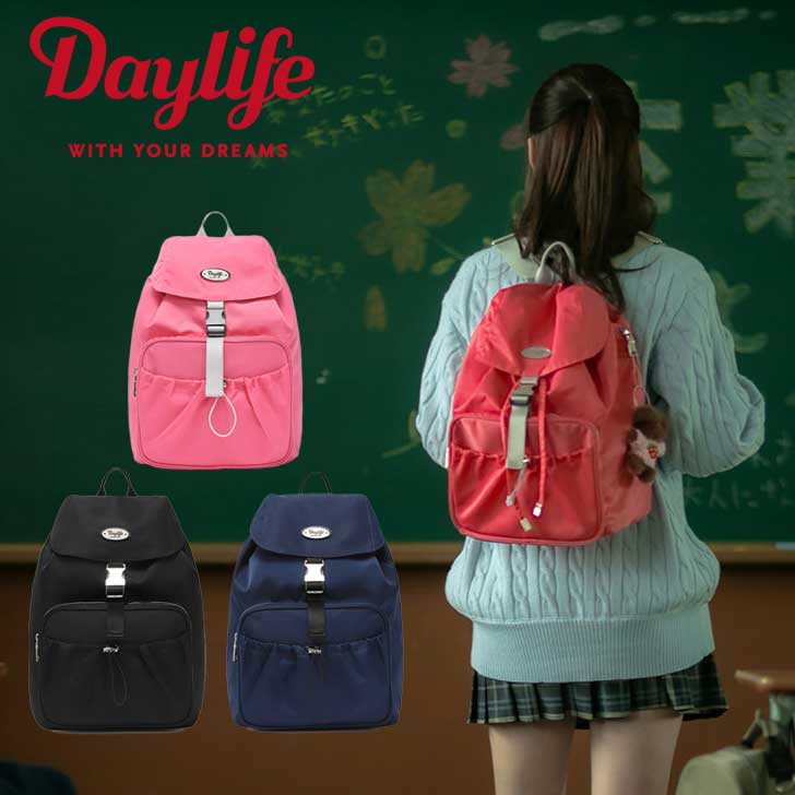 fCCt bNTbN Daylife K̔X Non Plot Backpack m vbg obNpbN BLACK ubN NAVY lCr[ PINK sN Daylife08 obO