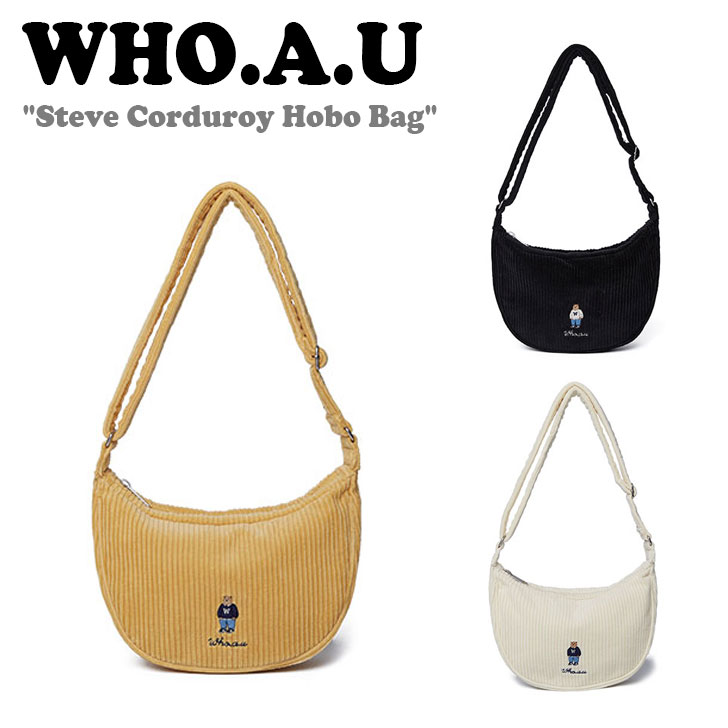 t[A[[ V_[obO WHO.A.U fB[X Steve Corduroy Hobo Bag XeB[u R[fC z[{[obO BLACK ubN YELLOW CG[ IVORY AC{[ WHBGD4T42A obO