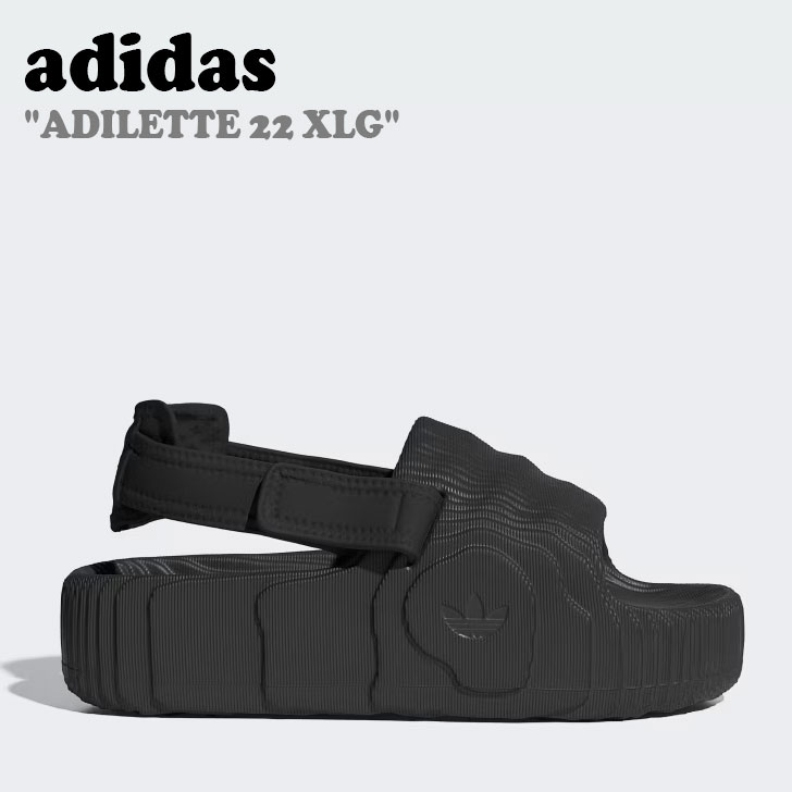 アディダス 厚底 サンダル adidas メンズ レディース ADILETTE 22 XLG SLIDE アディレッタ 22 XLG スライド CORE BLACK コアブラック IE5649 シューズ【中古】未使用品