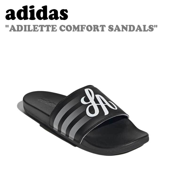 アディダス サンダル adidas メンズ レディース ADILETTE COMFORT SANDALS アディレッタ コンフォート サンダル CORE BLACK コアブラック CLOUD WHITE クラウドホワイト GV8341 シューズ【中古】未使用品