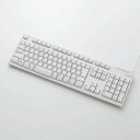 【代引不可】エレコム USB接続 スタンダードキーボード ホワイト TK-FCM062WH